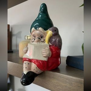Christmas Decor Vintage Ceramic Shelf Gnome